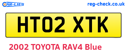 HT02XTK are the vehicle registration plates.