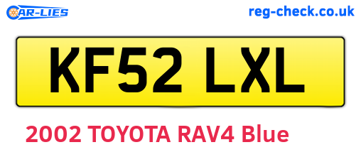KF52LXL are the vehicle registration plates.