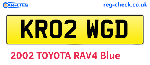 KR02WGD are the vehicle registration plates.