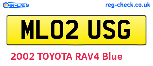 ML02USG are the vehicle registration plates.