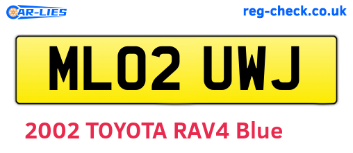 ML02UWJ are the vehicle registration plates.
