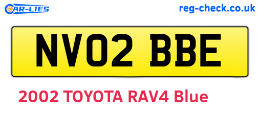 NV02BBE are the vehicle registration plates.