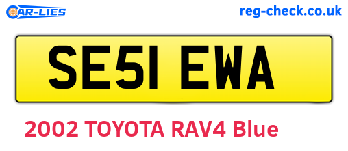 SE51EWA are the vehicle registration plates.