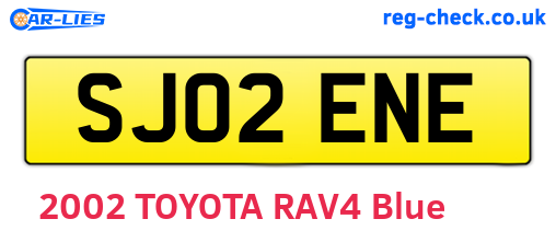 SJ02ENE are the vehicle registration plates.