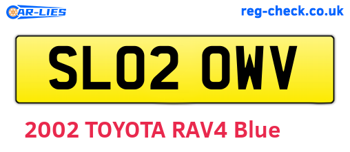 SL02OWV are the vehicle registration plates.