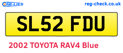 SL52FDU are the vehicle registration plates.