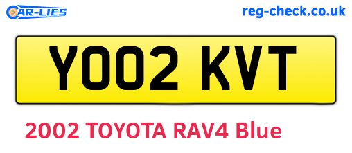 YO02KVT are the vehicle registration plates.