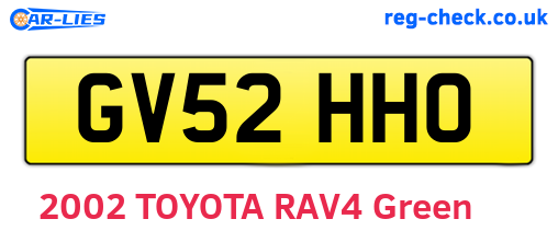 GV52HHO are the vehicle registration plates.
