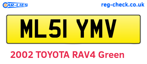 ML51YMV are the vehicle registration plates.