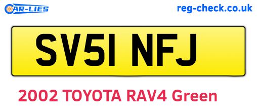 SV51NFJ are the vehicle registration plates.