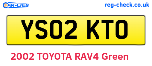 YS02KTO are the vehicle registration plates.