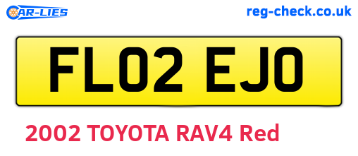 FL02EJO are the vehicle registration plates.