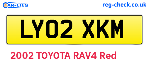 LY02XKM are the vehicle registration plates.