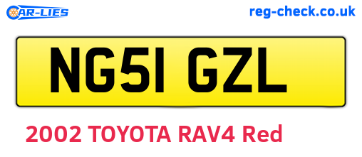NG51GZL are the vehicle registration plates.