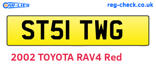 ST51TWG are the vehicle registration plates.