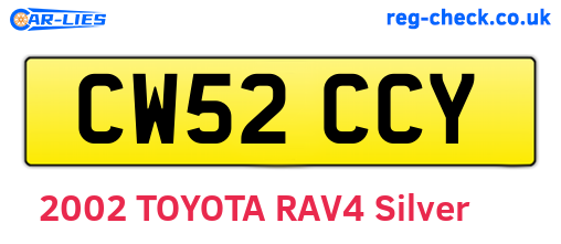 CW52CCY are the vehicle registration plates.