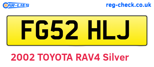 FG52HLJ are the vehicle registration plates.