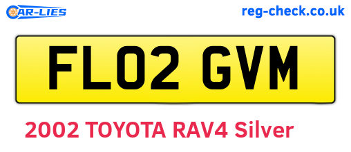 FL02GVM are the vehicle registration plates.