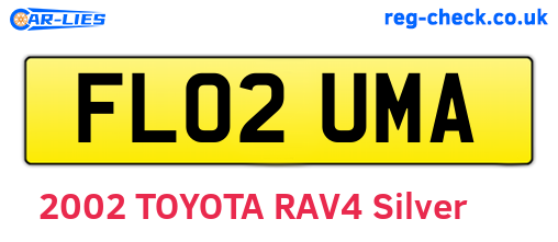 FL02UMA are the vehicle registration plates.