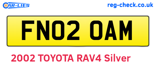 FN02OAM are the vehicle registration plates.