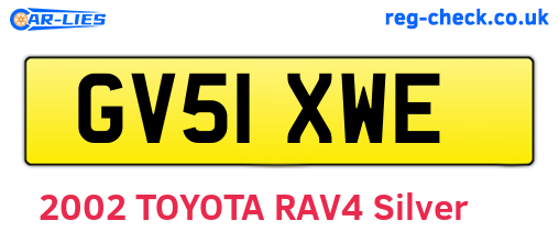 GV51XWE are the vehicle registration plates.