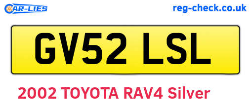 GV52LSL are the vehicle registration plates.