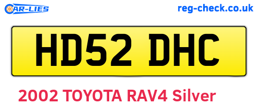 HD52DHC are the vehicle registration plates.