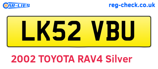 LK52VBU are the vehicle registration plates.
