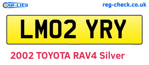 LM02YRY are the vehicle registration plates.