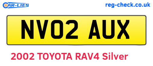 NV02AUX are the vehicle registration plates.