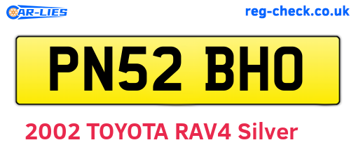 PN52BHO are the vehicle registration plates.