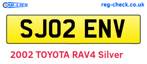 SJ02ENV are the vehicle registration plates.