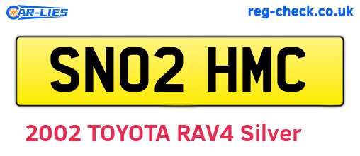 SN02HMC are the vehicle registration plates.