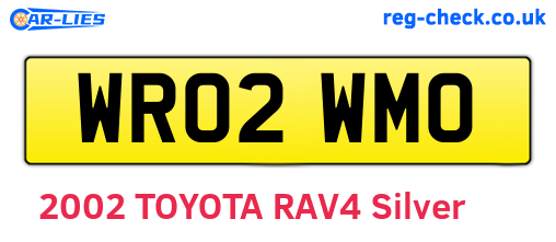 WR02WMO are the vehicle registration plates.