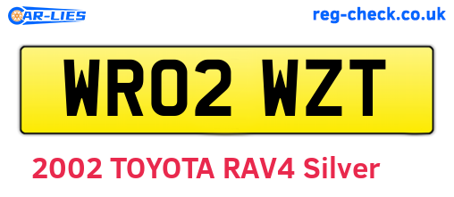 WR02WZT are the vehicle registration plates.