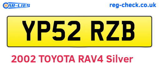 YP52RZB are the vehicle registration plates.