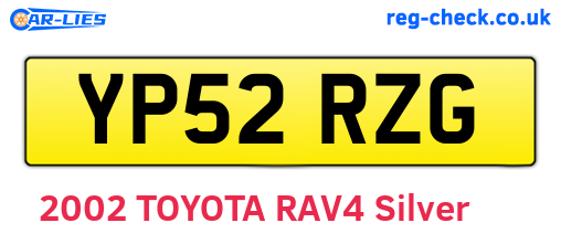 YP52RZG are the vehicle registration plates.