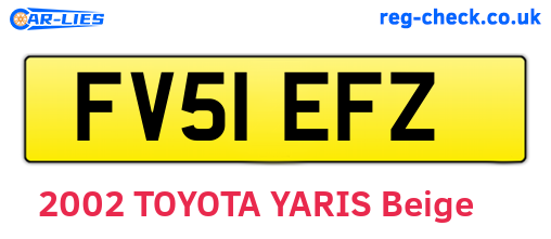 FV51EFZ are the vehicle registration plates.
