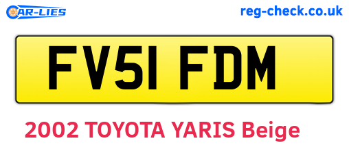 FV51FDM are the vehicle registration plates.