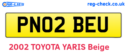 PN02BEU are the vehicle registration plates.