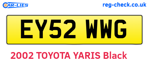 EY52WWG are the vehicle registration plates.