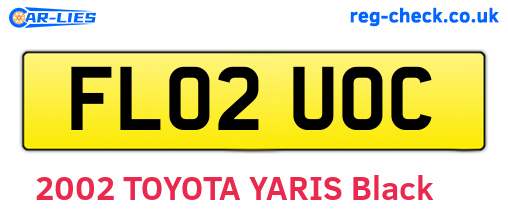 FL02UOC are the vehicle registration plates.