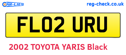 FL02URU are the vehicle registration plates.