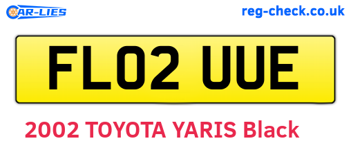 FL02UUE are the vehicle registration plates.