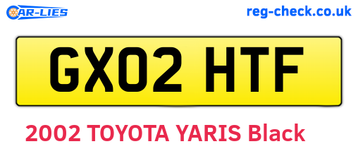 GX02HTF are the vehicle registration plates.