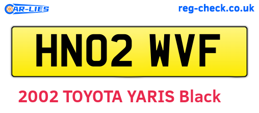 HN02WVF are the vehicle registration plates.