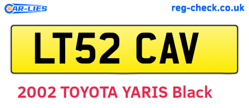 LT52CAV are the vehicle registration plates.