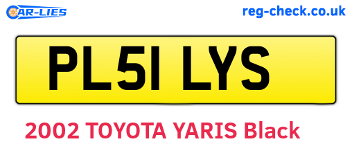 PL51LYS are the vehicle registration plates.