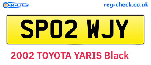 SP02WJY are the vehicle registration plates.