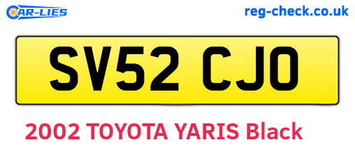 SV52CJO are the vehicle registration plates.